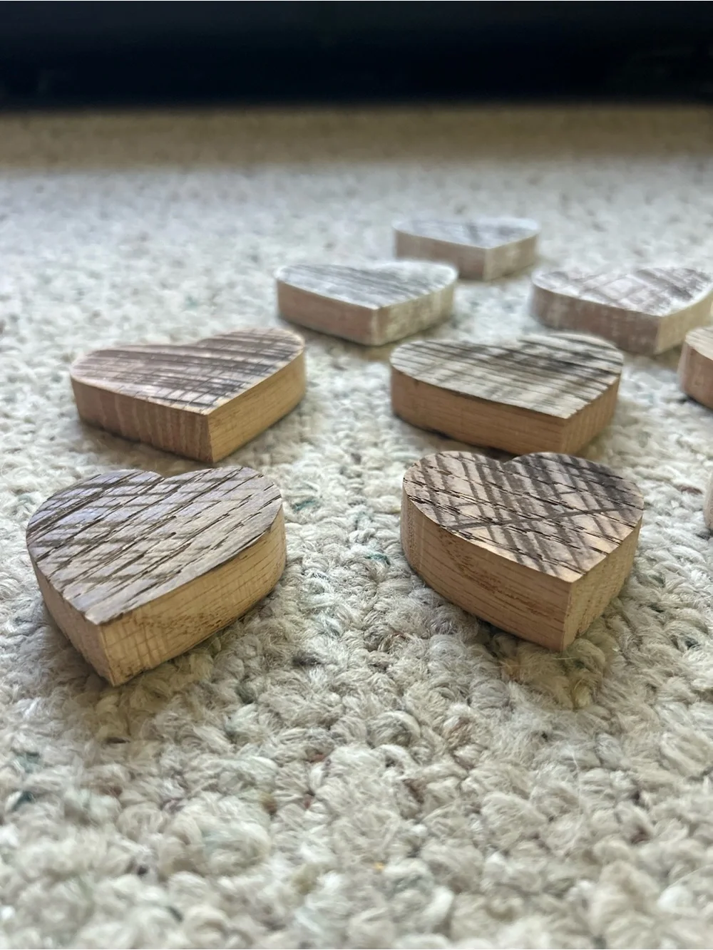 Rustic Wood Heart Wall Decor - Natural Brown and White